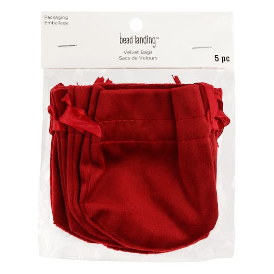 4" Jewelry Packaging Velvet Bags by Bead Landing™, 5ct.